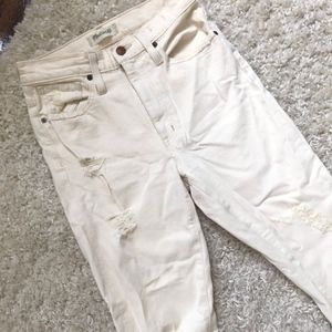 Madewell Jeans - off white made well jeans- mid waisted Madewell Jeans - off white made well jeans- mid waisted